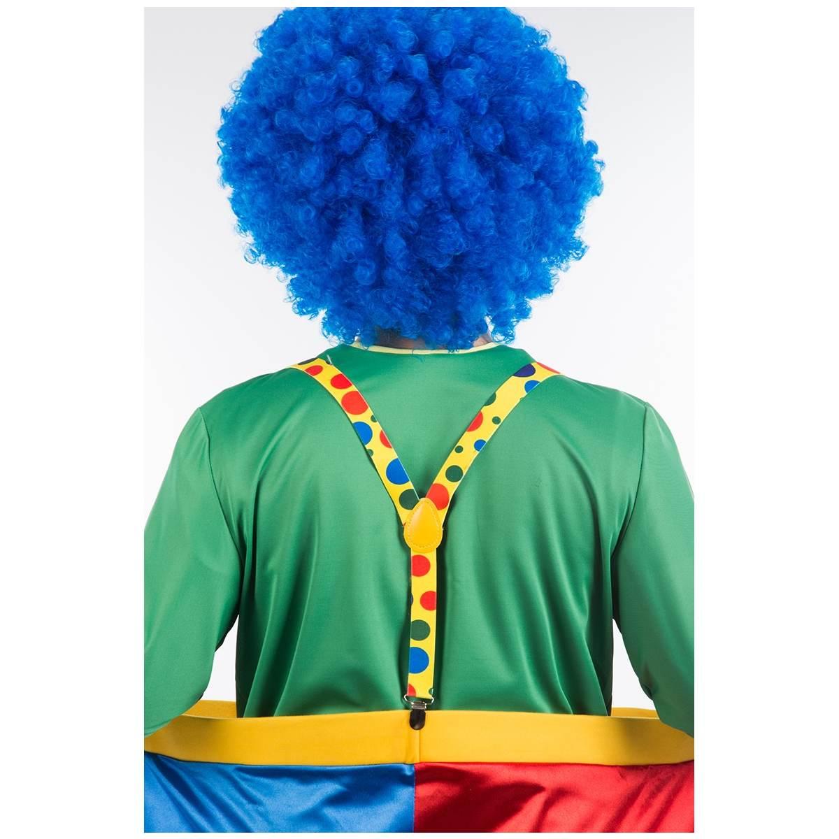 Bretelle Clown Gialle a Pois Multicolor Elasticizzate