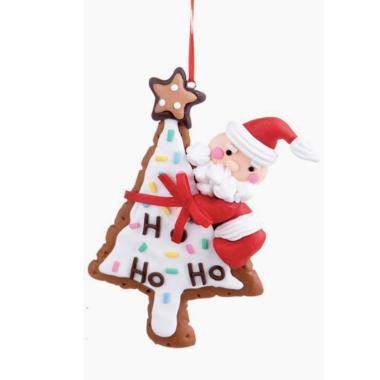 Pallina Natale cm.13 Biscotto con Babbo Natale |Bianchi Dino