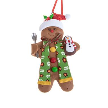 Pallina Natale cm.12 Biscotto Gingerbread |Bianchi Dino