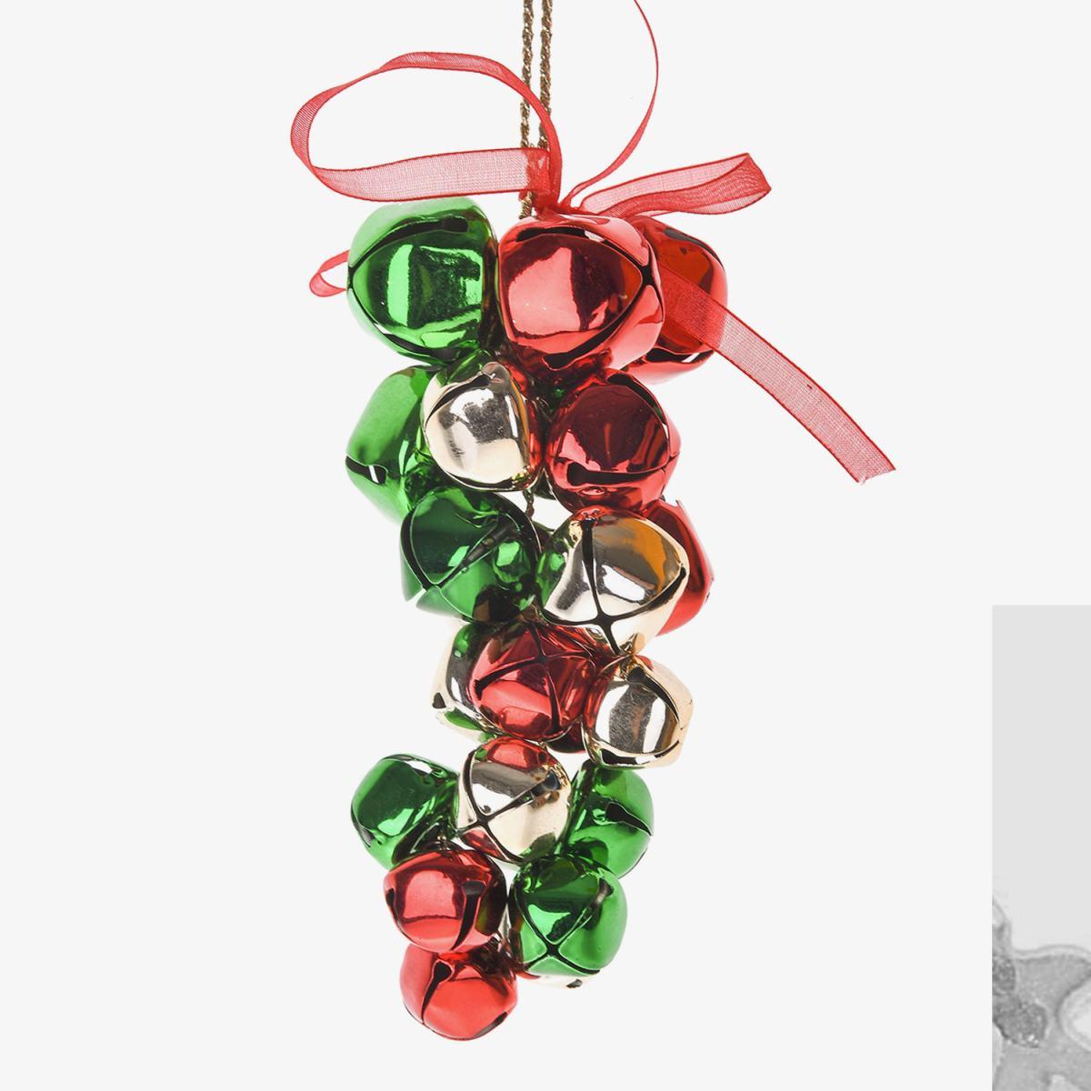 Decorazione Natalizia Campanelle Grappolo Multicolor cm.13 |Bianchi Dino