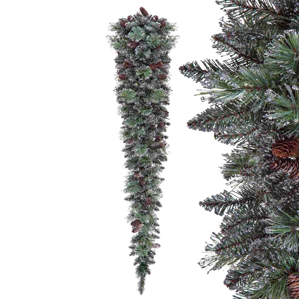 Ghirlanda cm.150 Verde Argentata con Pigne |Bianchi Dino