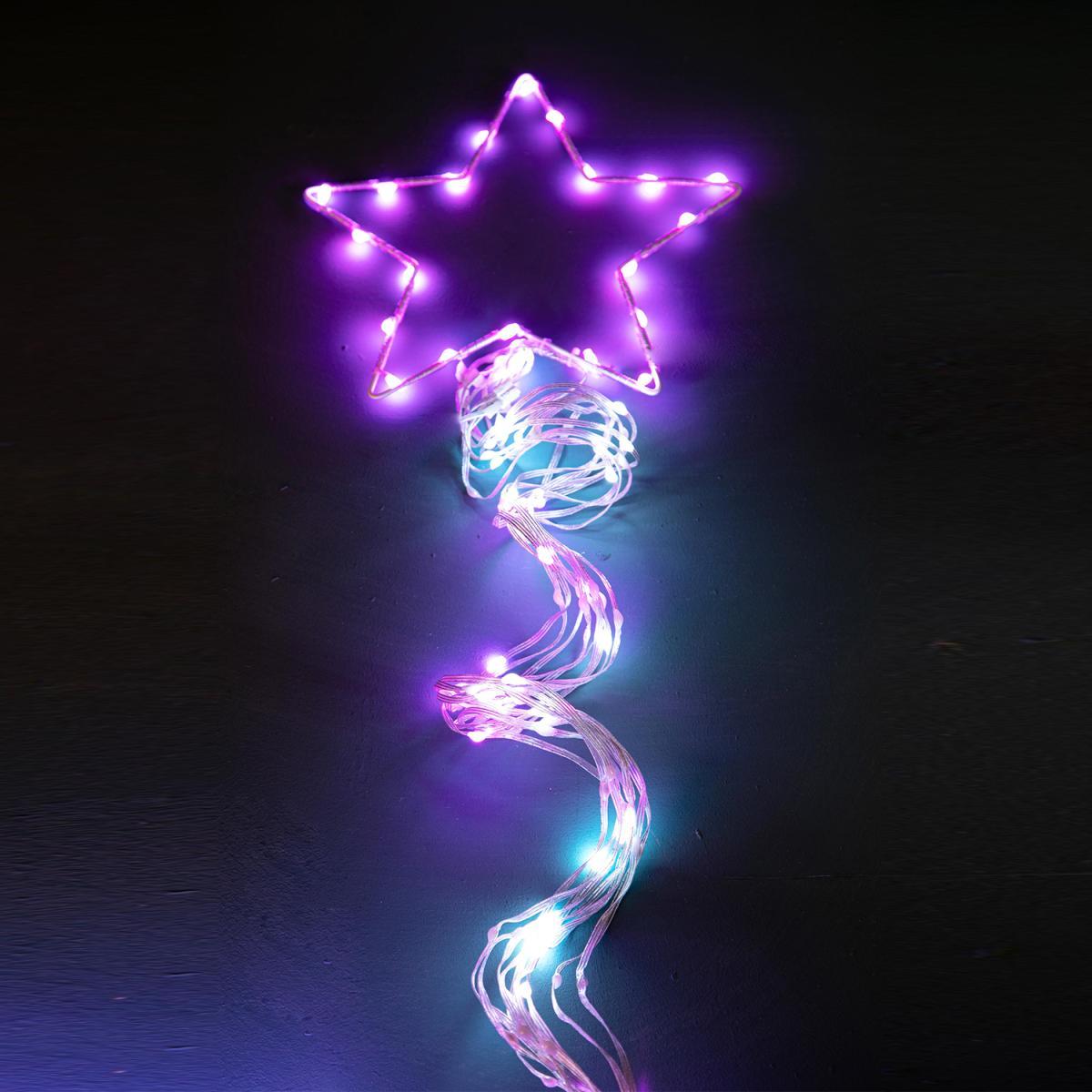 Luci Natale esterno LED Digital RGB con 32 Giochi con Stella cm.240 |Bianchi Dino