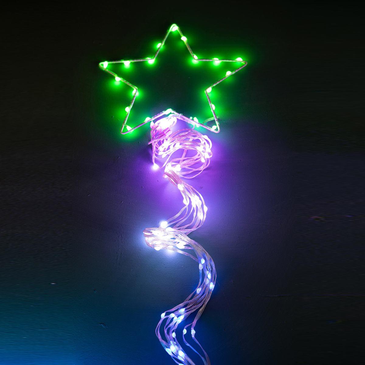 Luci Natale esterno LED Digital RGB con 32 Giochi con Stella cm.240 |Bianchi Dino