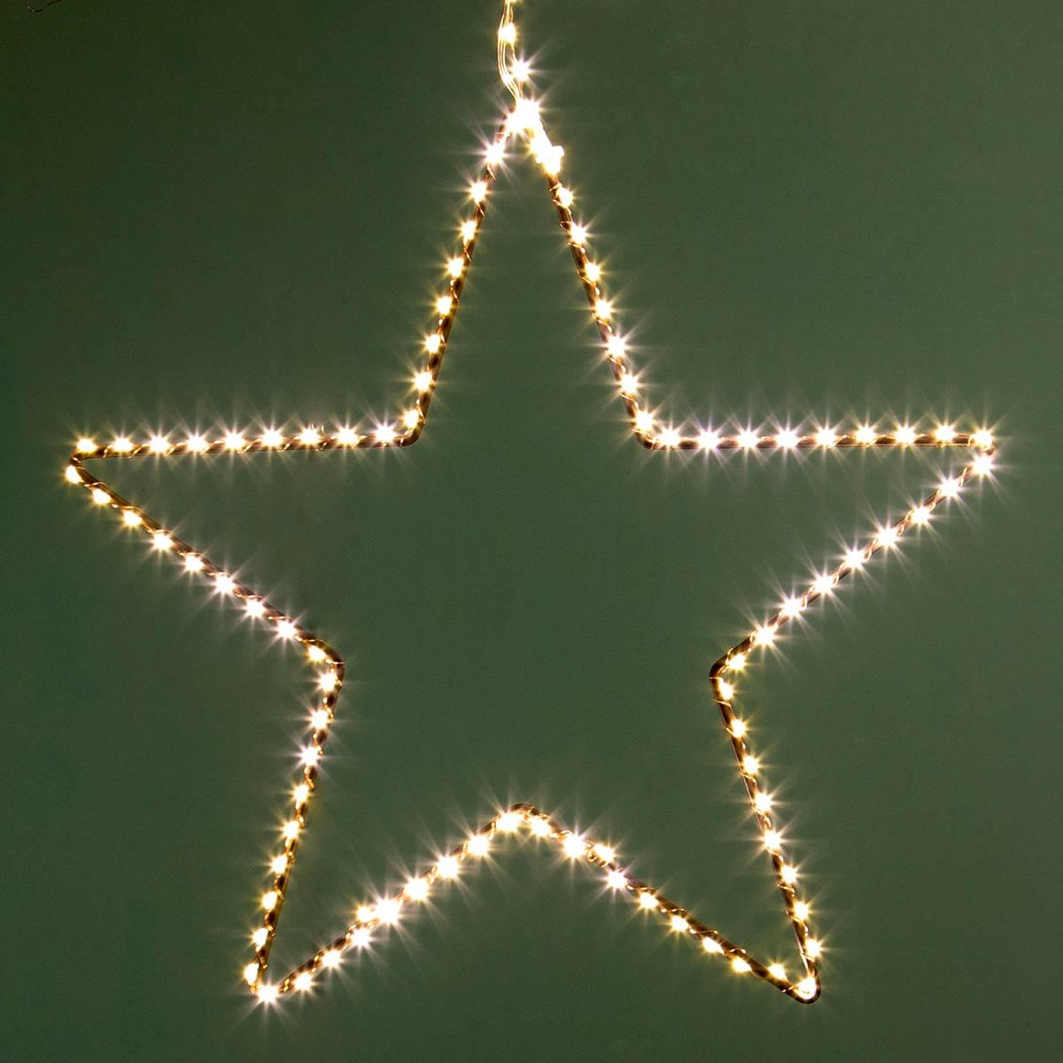 Luci Natale Esterno LED 148 Stella Bianco Caldo cm.ÃƒÂ˜38 |Bianchi Dino