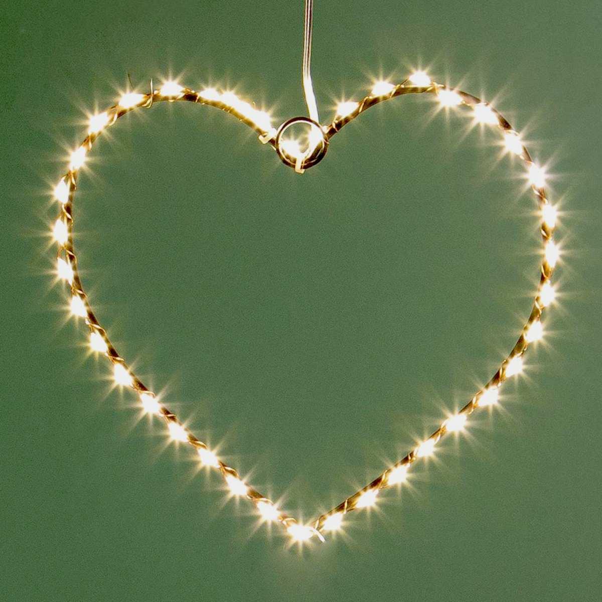 Luci Natale Esterno LED 40 Cuore Bianco Caldo cm.ÃƒÂ˜20 |Bianchi Dino