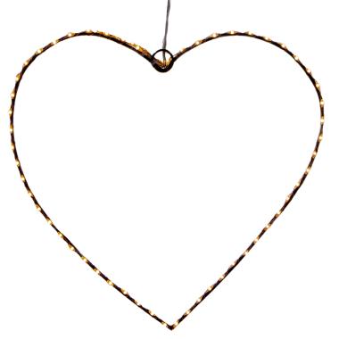 Luci Natale Esterno LED 60 Cuore Bianco Caldo cm.ÃƒÂ˜30 |Bianchi Dino