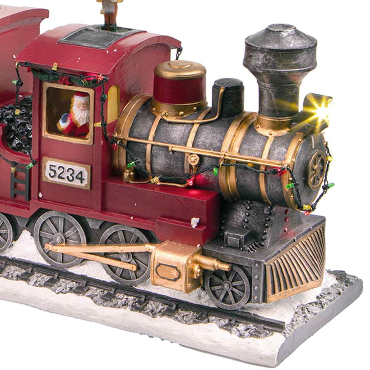 Giostra Natale Trenino con Luci Mov Suoni cm.56x28 |Bianchi Dino