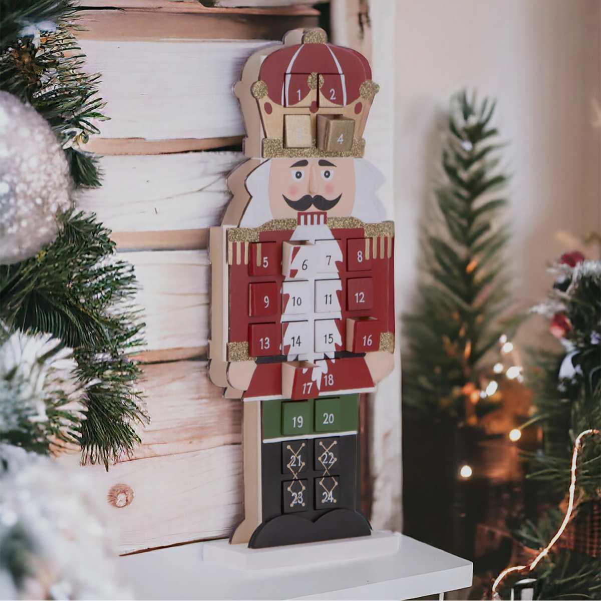 Calendario Avvento Soldatino Legno con Cassetti cm.46,5 |Bianchi Dino