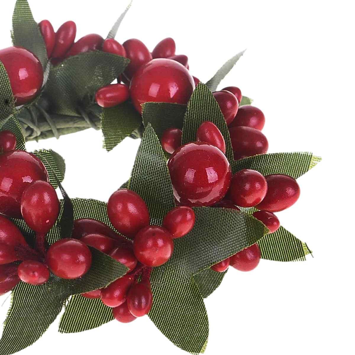 Girocandela con Bacche Rosse e Foglie cm.ÃƒÂ˜7 |Bianchi Dino