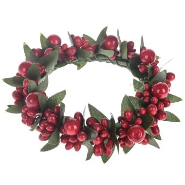 Girocandela con Bacche Rosse e Foglie cm.ÃƒÂ˜10 |Bianchi Dino