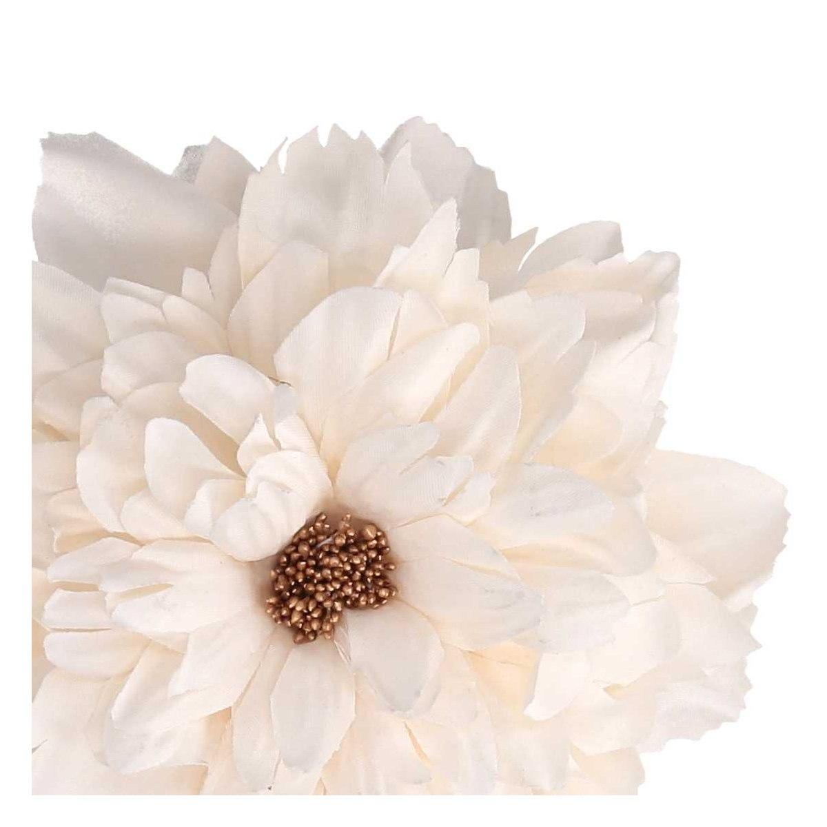 Fiore in Tessuto Crema cm.16x11 |Vacchetti