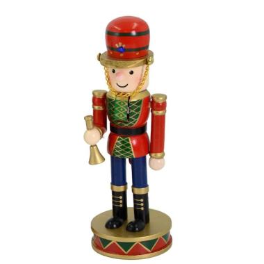 Soldatino Schiaccianoci cm.20 Legno con Campanella