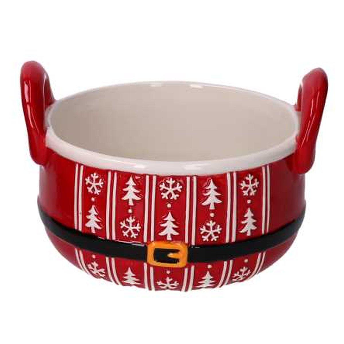 Ciotola Natale Rossa con Manici cm.17,5x11 |Vacchetti