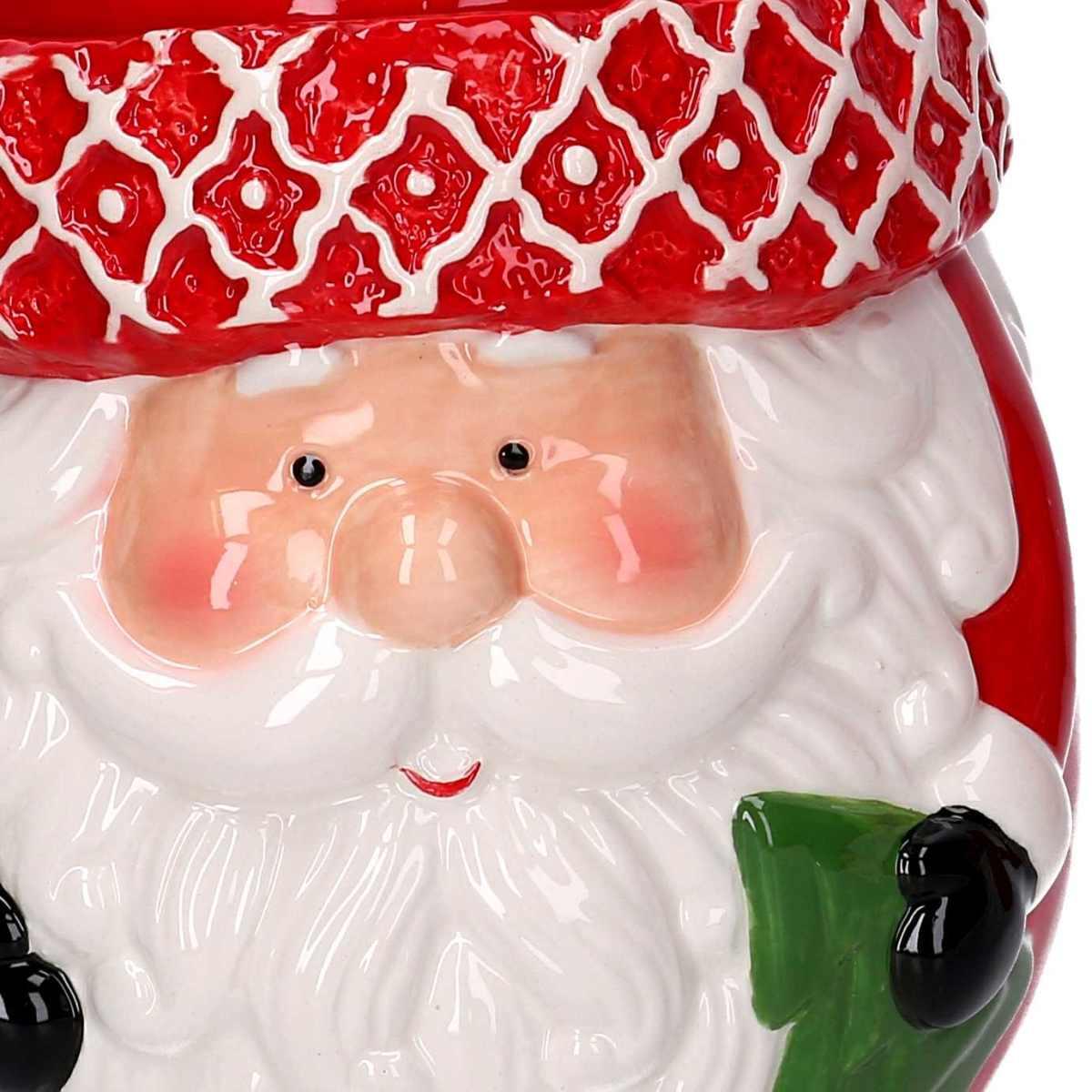 Barattolo Natale Ceramica con Babbo Natale cm.24 |Vacchetti