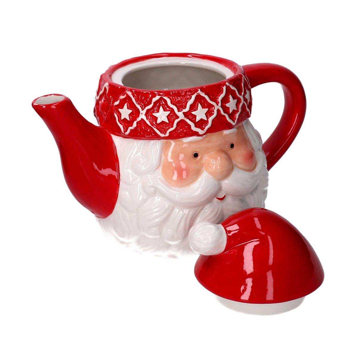 Teiera Natalizia Ceramica con Babbo Natale cm.22 |Vacchetti