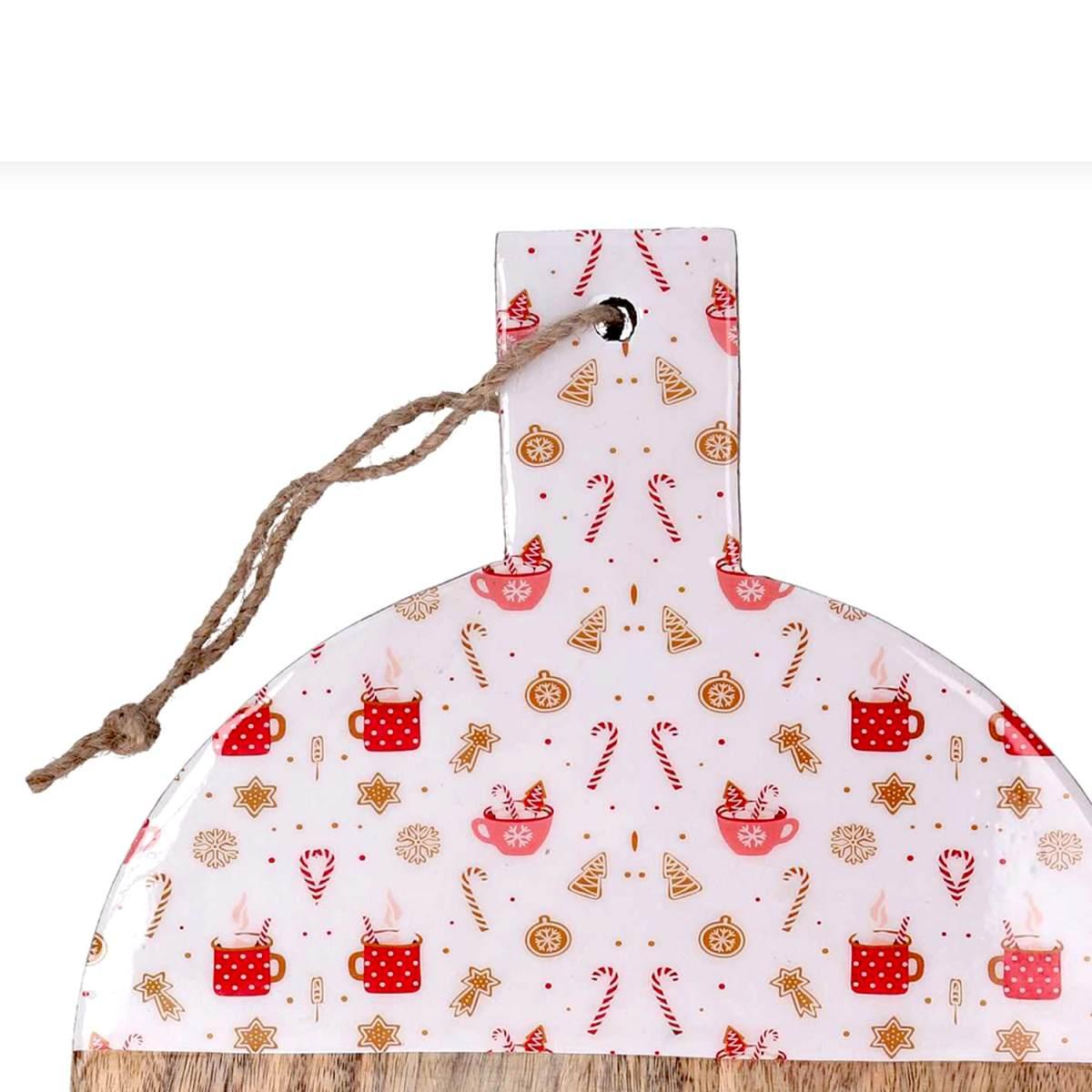 Vassoio Legno Tondo Natale cm.36x28x2 |Vacchetti