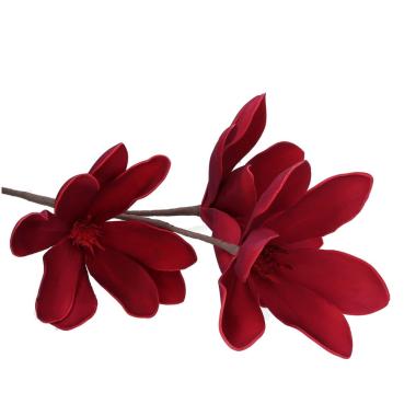Fiore Magnolia x3 Rossa in PVC cm.95 | Vacchetti