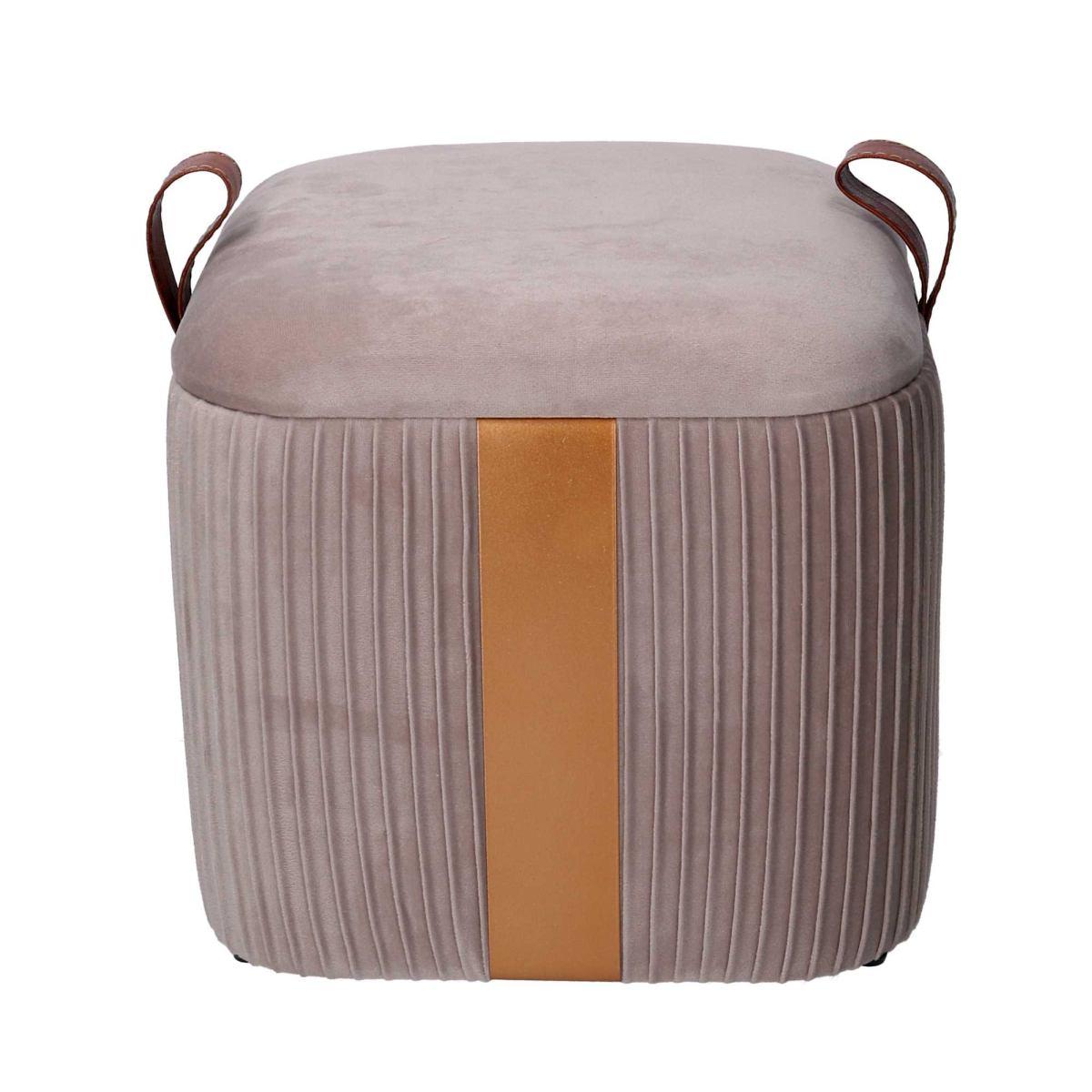 Pouf Velluto Cubo Grigio Apribile cm.34x34xh35 | Vacchetti