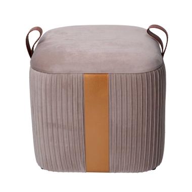 Pouf Velluto Cubo Grigio Apribile cm.34x34xh35 | Vacchetti