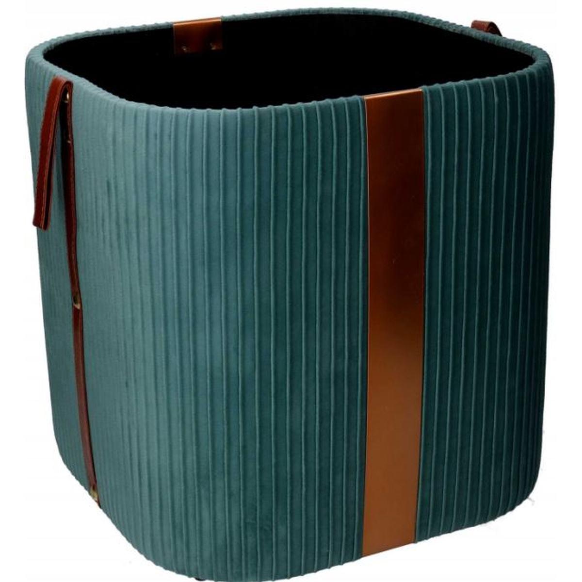 Pouf Velluto Cubo Verde Salvia Apribile cm.34x34xh35 | Vacchetti