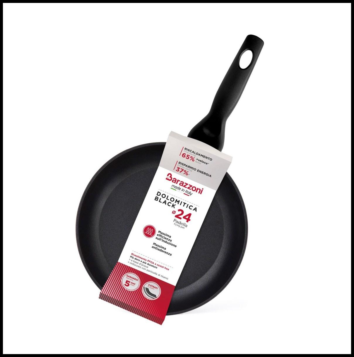 Padella Barazzoni Dolomitica Extra Black Bassa cm.ÃƒÂ˜28 | Barazzoni