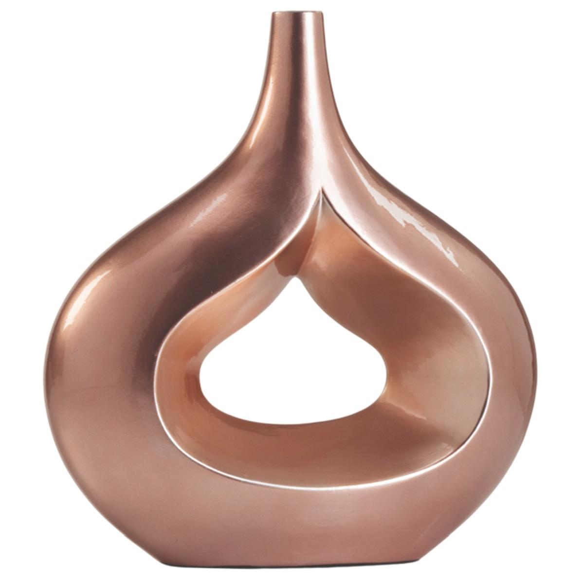 Vaso Ceramica Goccia Oro cm.36x40 |Ambienti Glamour