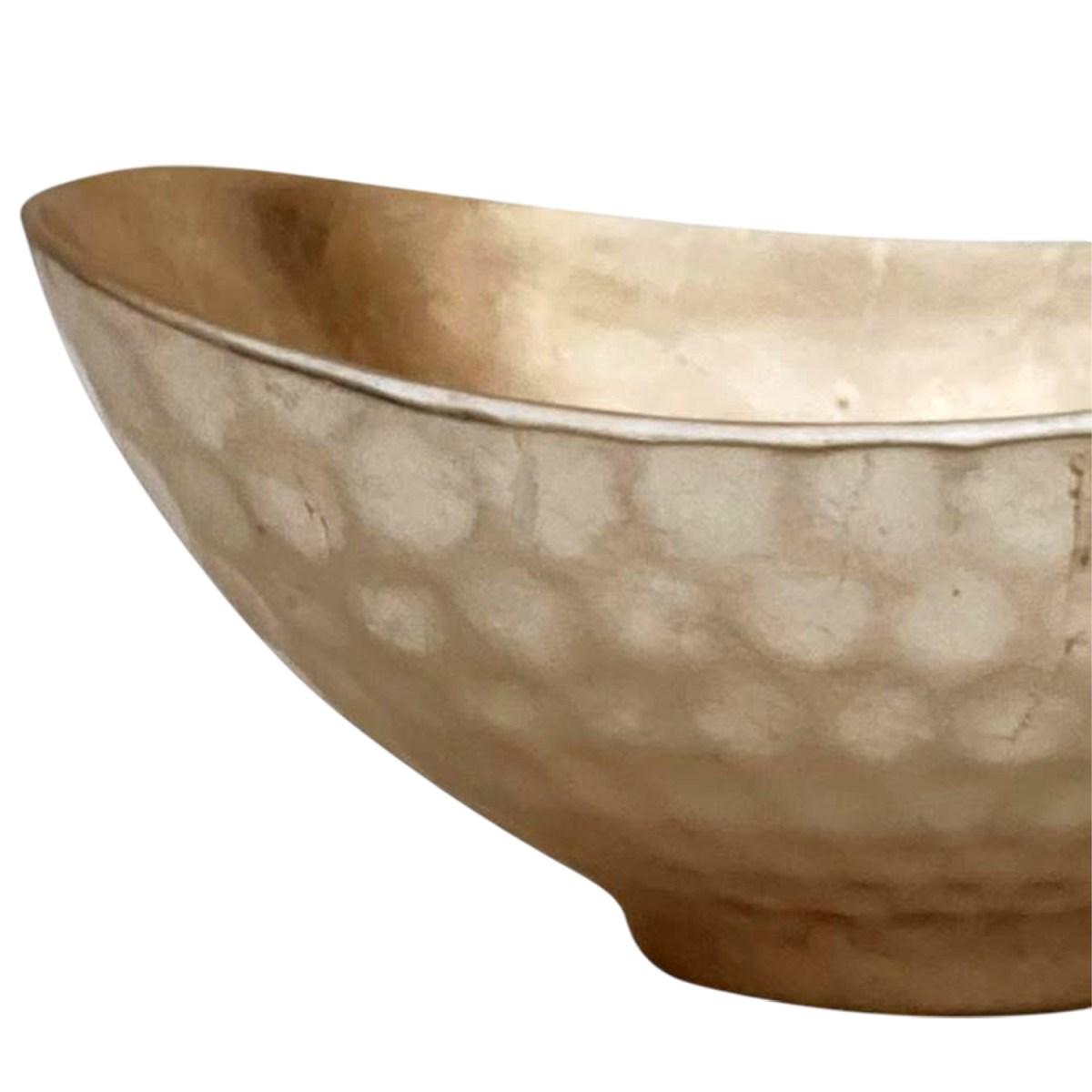 Centrotavola Ceramica Oro cm.26x21x9 -54C063 |Ambienti Glamour