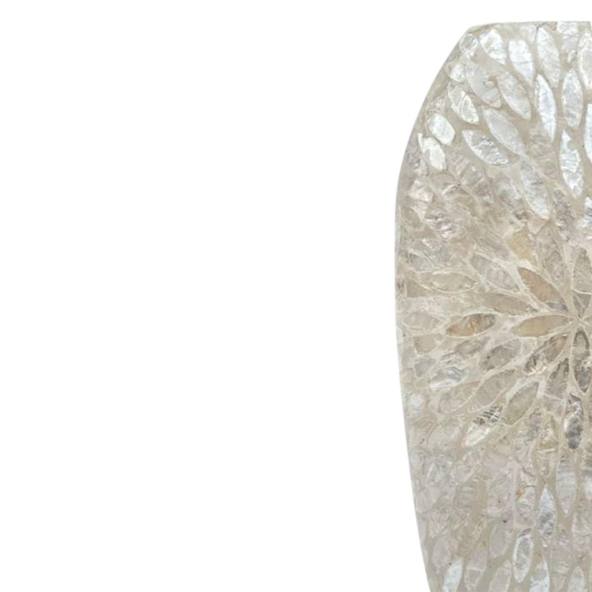Vaso Ceramica Petali Bianco cm.24x49 | Ambienti Glamour