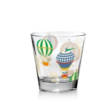 Bicchiere Vetro p3 Acqua Mongolfiere ml.250 | Cerve