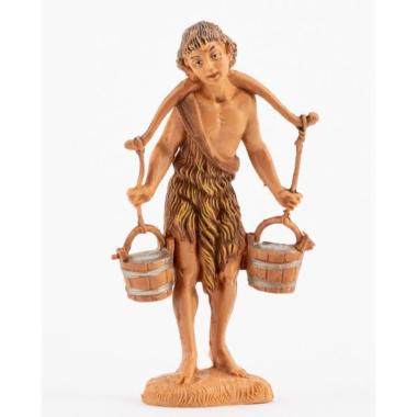 Statua cm.10 Pastore con Secchi di Acqua | Fontanini