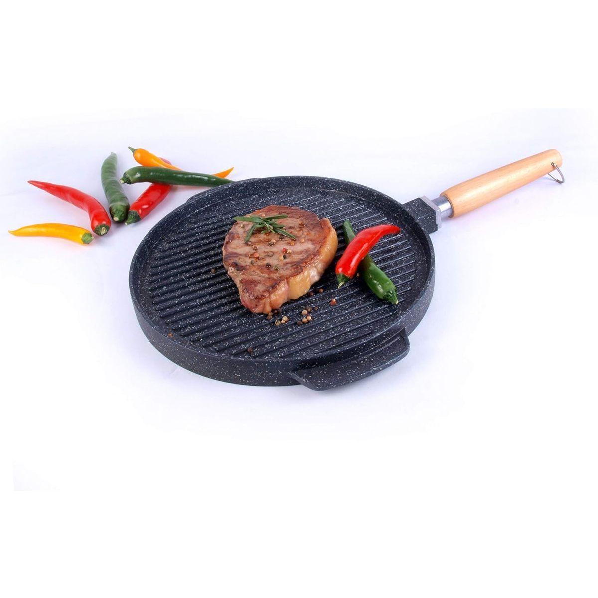 Padella Piastra Vitrinor con Manico Legno cm.ÃƒÂ˜28 | Vitrinor