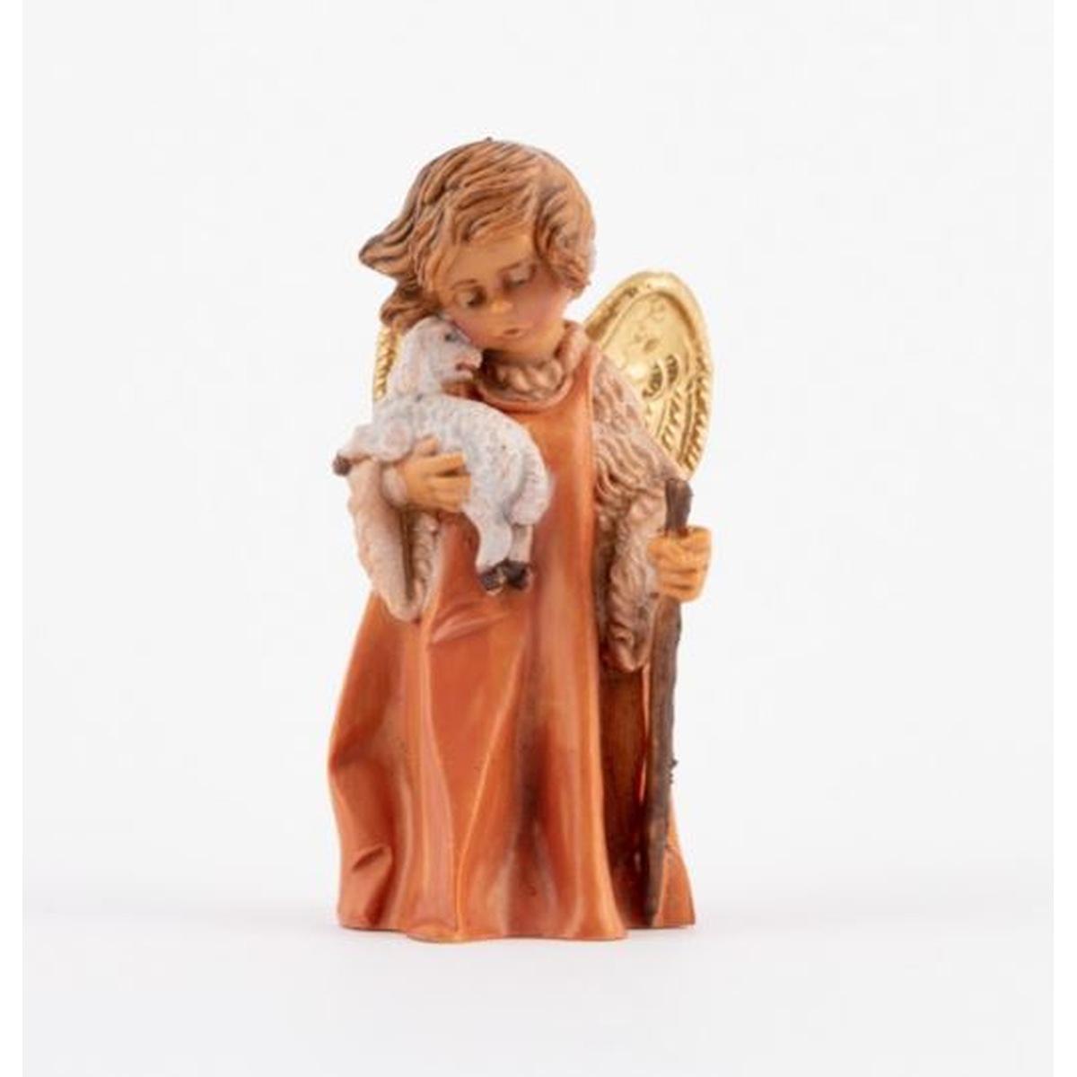 Statua cm.12 Angelo con Pecorella in Braccio | Fontanini