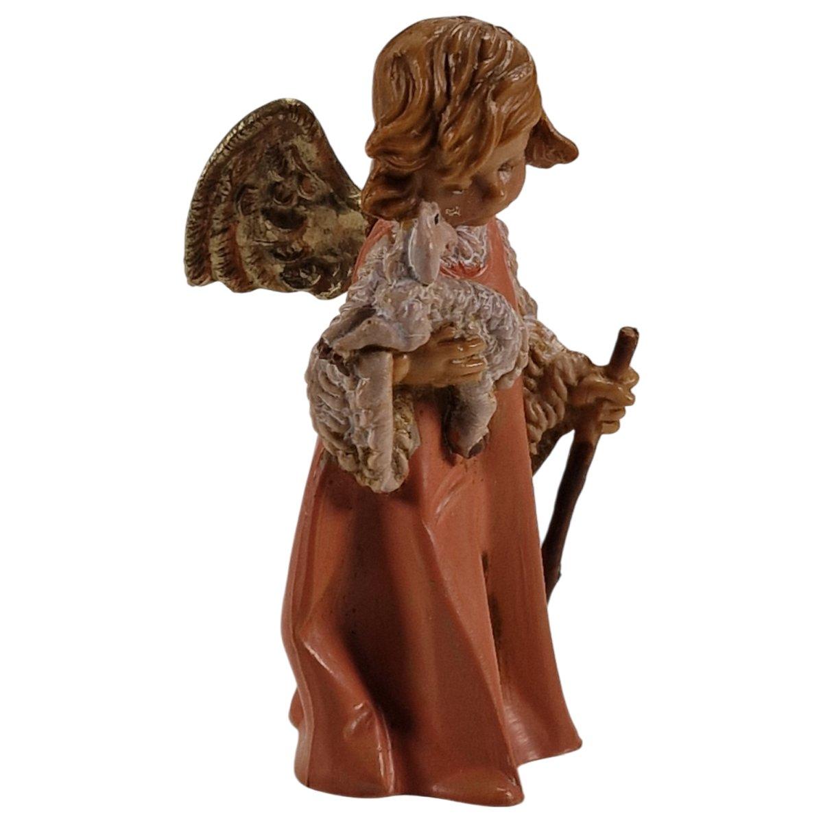 Statua cm.12 Angelo con Pecorella in Braccio | Fontanini