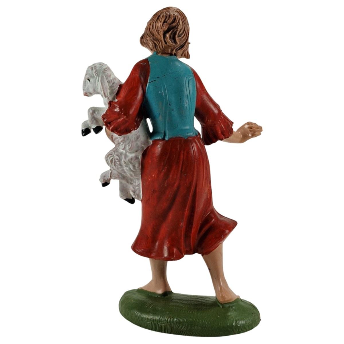 Statua cm.10 Pastorella con Pecora | Fontanini