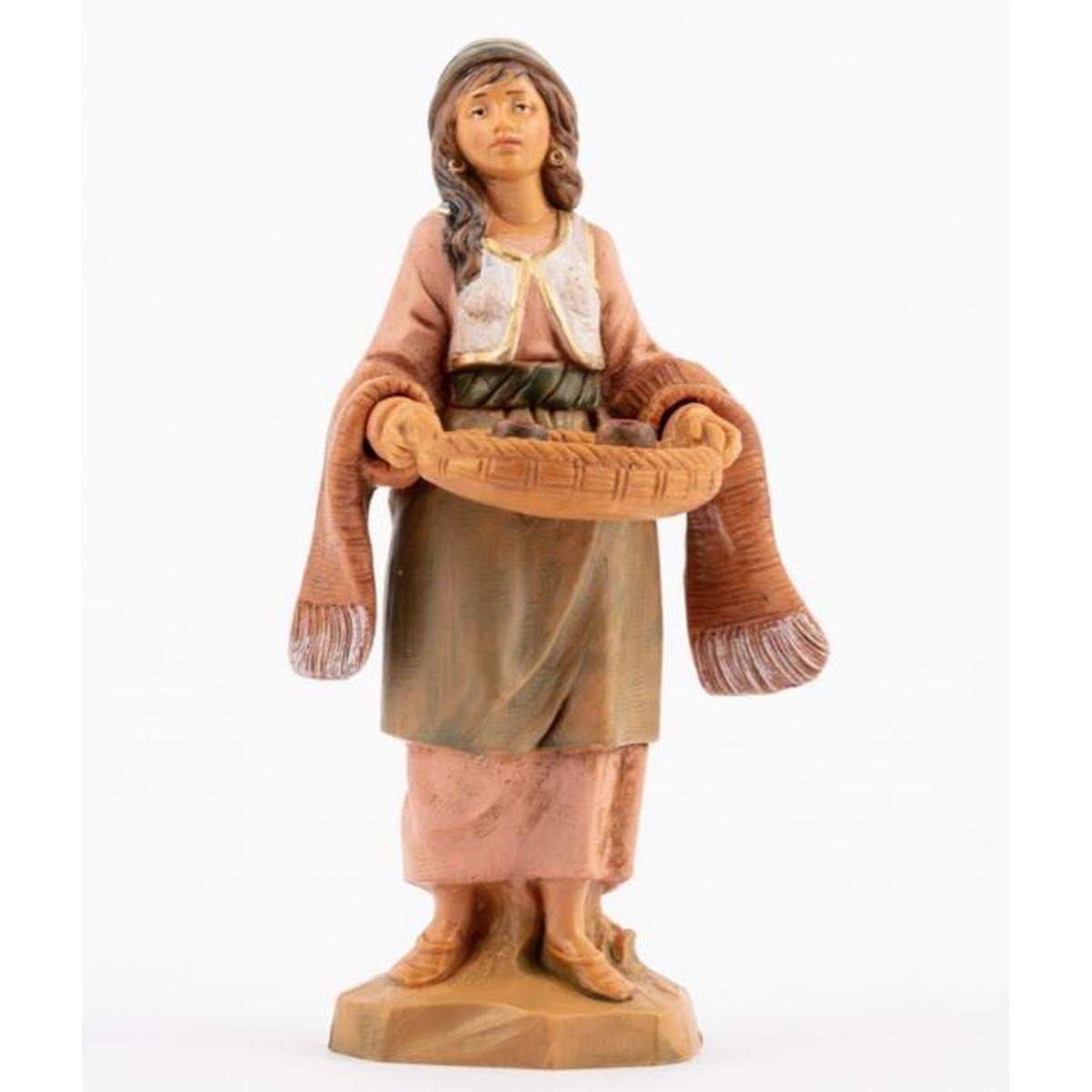 Statua cm.12 Pastorella con Vassoio e Bicchieri | Fontanini