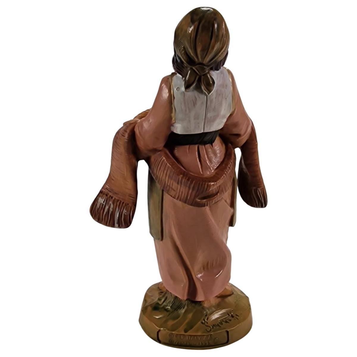 Statua cm.12 Pastorella con Vassoio e Bicchieri | Fontanini