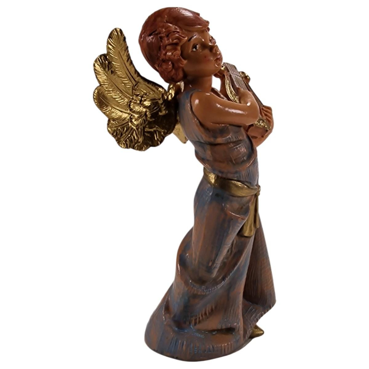 Statua cm.15 Angelo che Suona la Lira | Fontanini