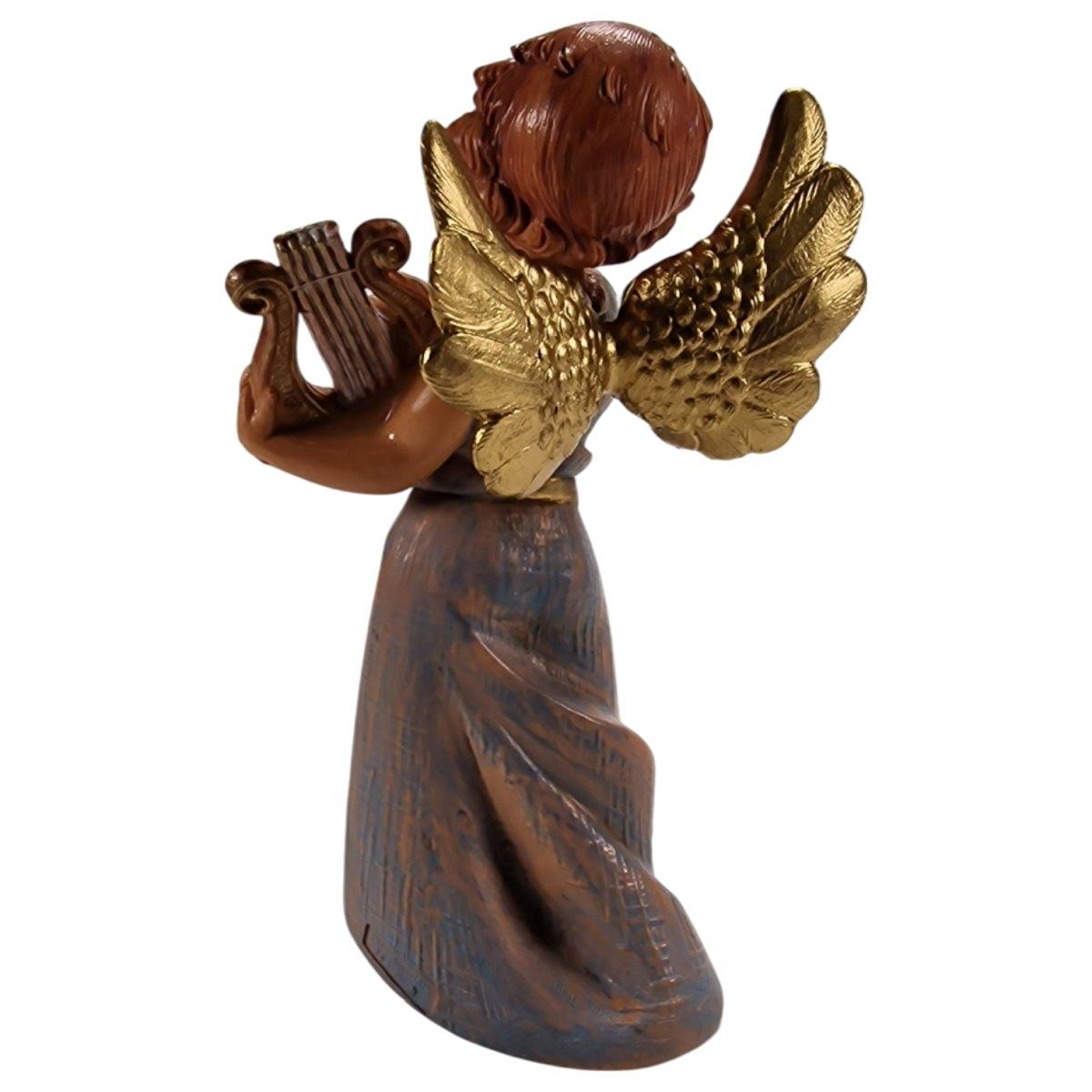 Statua cm.15 Angelo che Suona la Lira | Fontanini