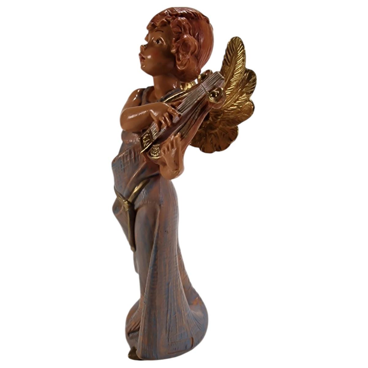 Statua cm.15 Angelo che Suona la Lira | Fontanini
