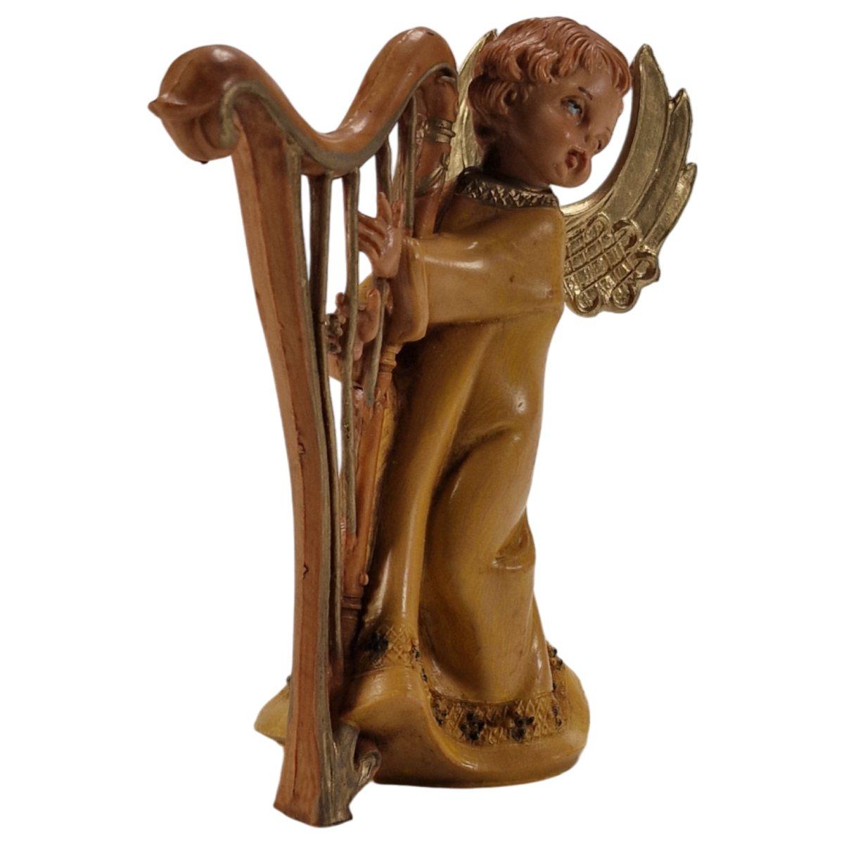 Statua cm.12 Angelo che Suona Arpa | Fontanini
