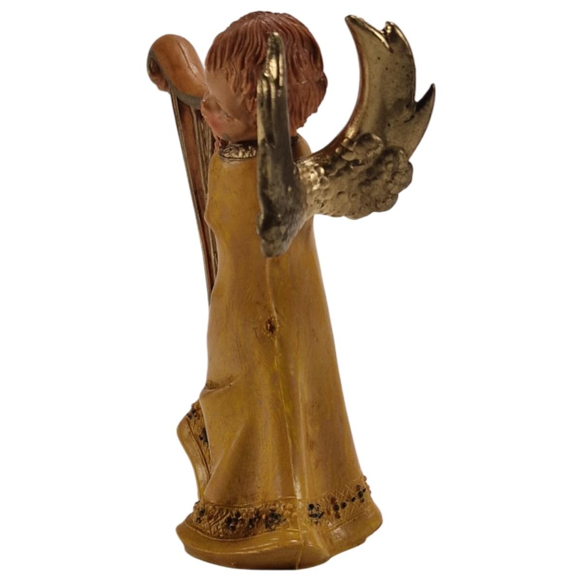 Statua cm.12 Angelo che Suona Arpa | Fontanini