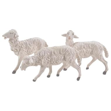 Statua presepe 19 cm pecore bianche