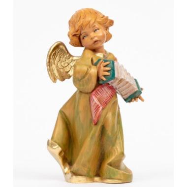 Statua cm.20,5 Angelo Verde con Fisarmonica | Fontanini