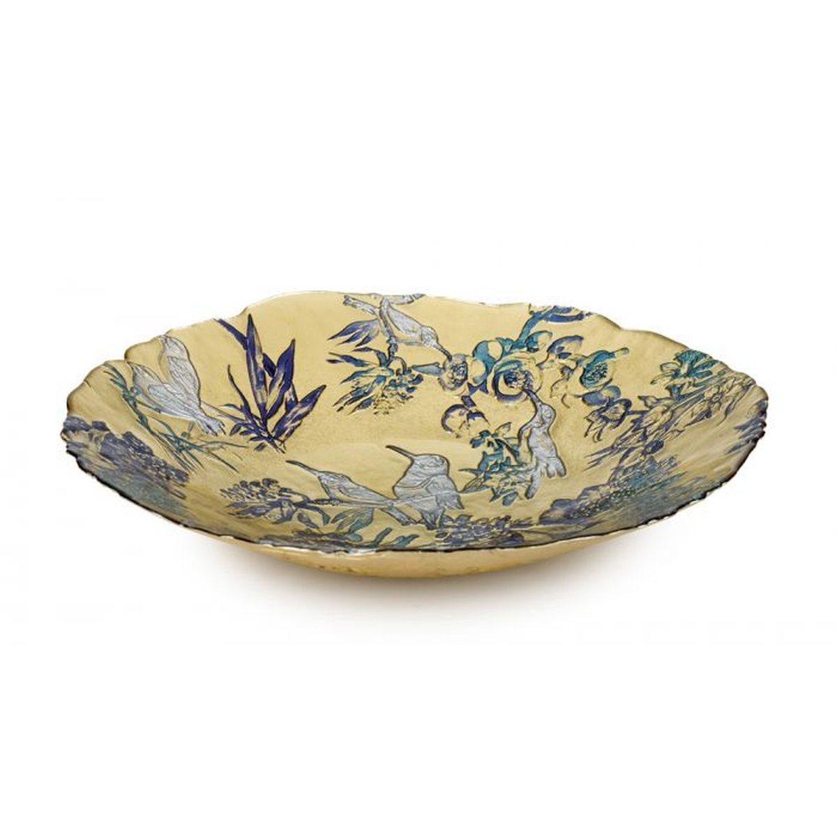 Centrotavola Piatto Vetro Birds cm.ÃƒÂ˜30 |Fade