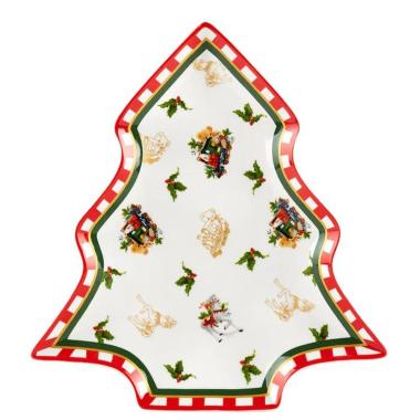 Vassoio Porcellana Albero Natale Circus cm.30x28 |Fade