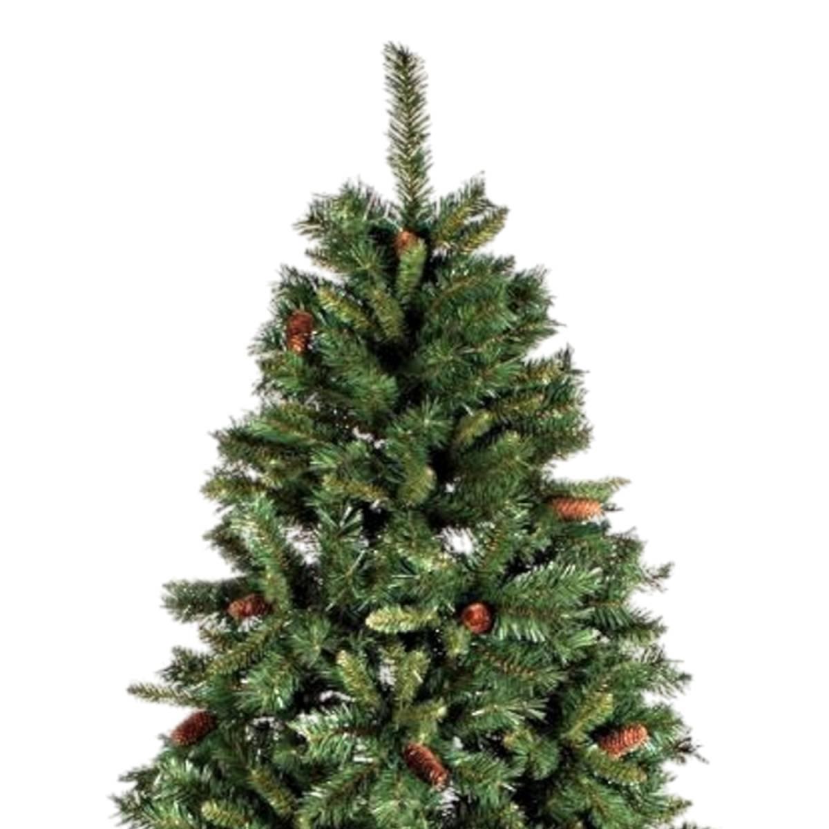 Albero Natale cm.150 Verde Cone Luxe con Pigne e 493 Rami |Bizzotto