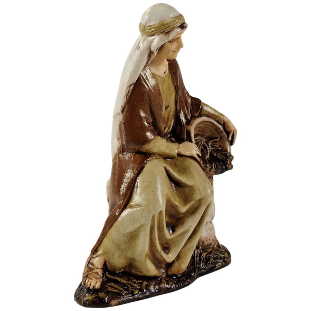 Statua cm.10 Donna Seduta con Ciotola | Moranduzzo