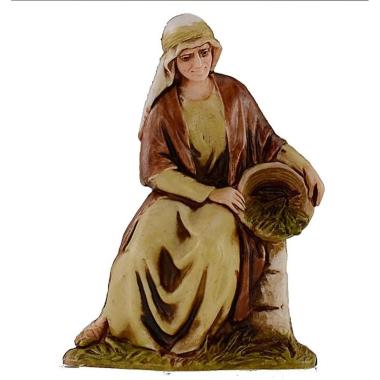 Statua cm.10 Donna Seduta con Ciotola | Moranduzzo