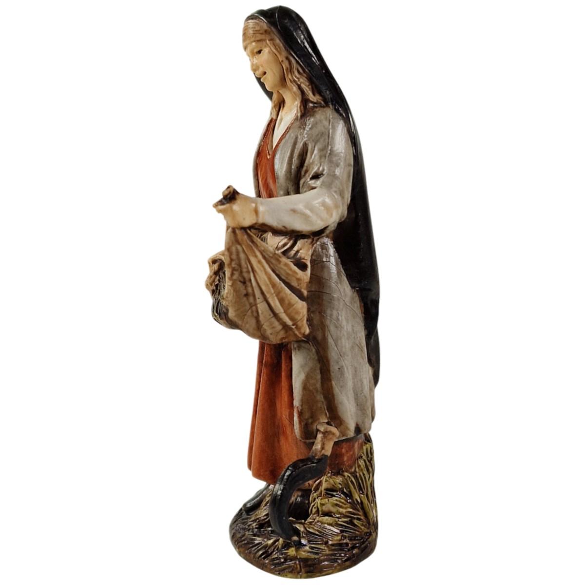 Statua cm.10 Donna con Gran o nel Sinale | Moranduzzo