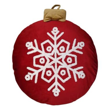 Cuscino Arredo in Tessuto Natale Sfera Rossa cm.40 |Atelier17